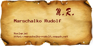 Marschalko Rudolf névjegykártya