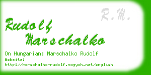 rudolf marschalko business card